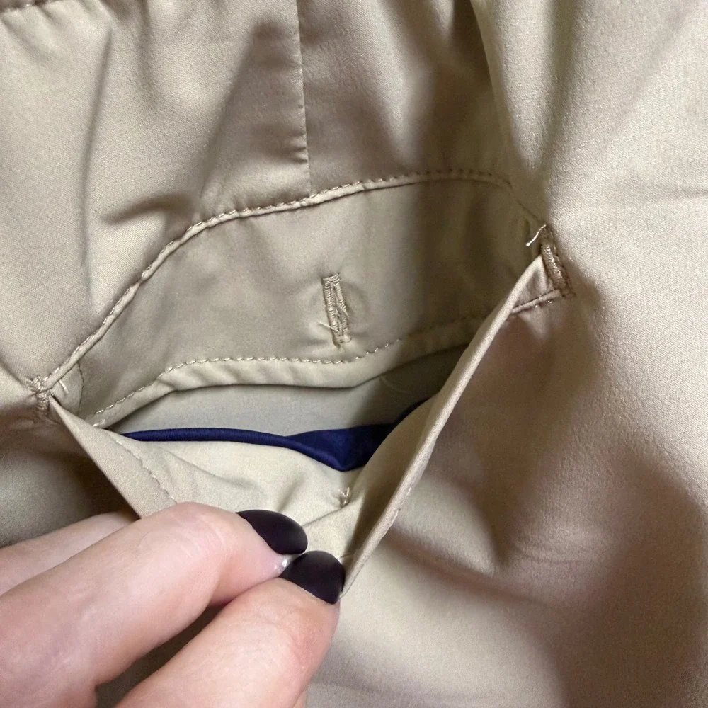 Polo Ralph Lauren Mens Tan Khaki Swim Trunks Mesh Lined Shorts XS
